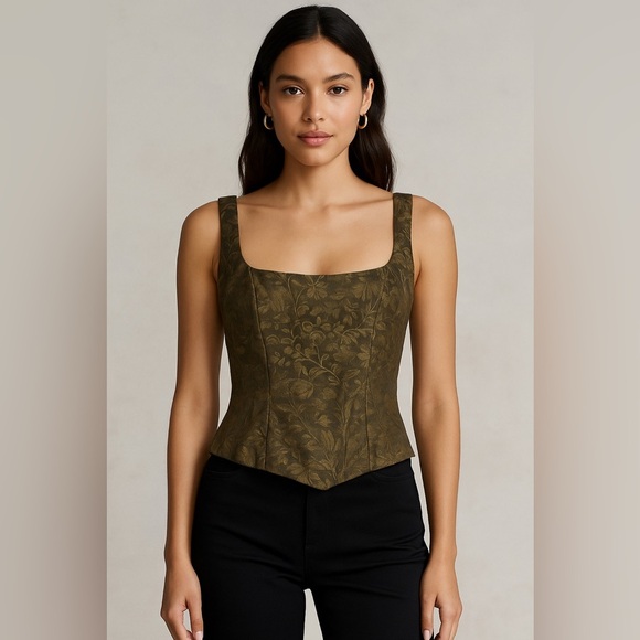 Ralph Lauren Black Label Vintage Bustier Top Silk Sleeveless Blouse 10 $495 NWT - Picture 1 of 9